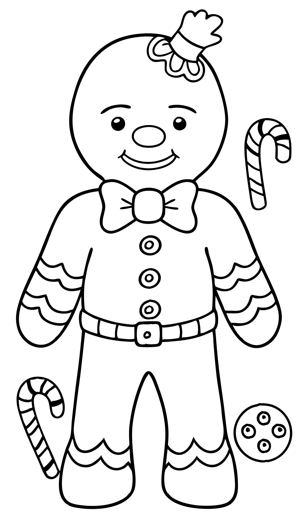 Páginas para colorear imprimibles de Gingerbread Man